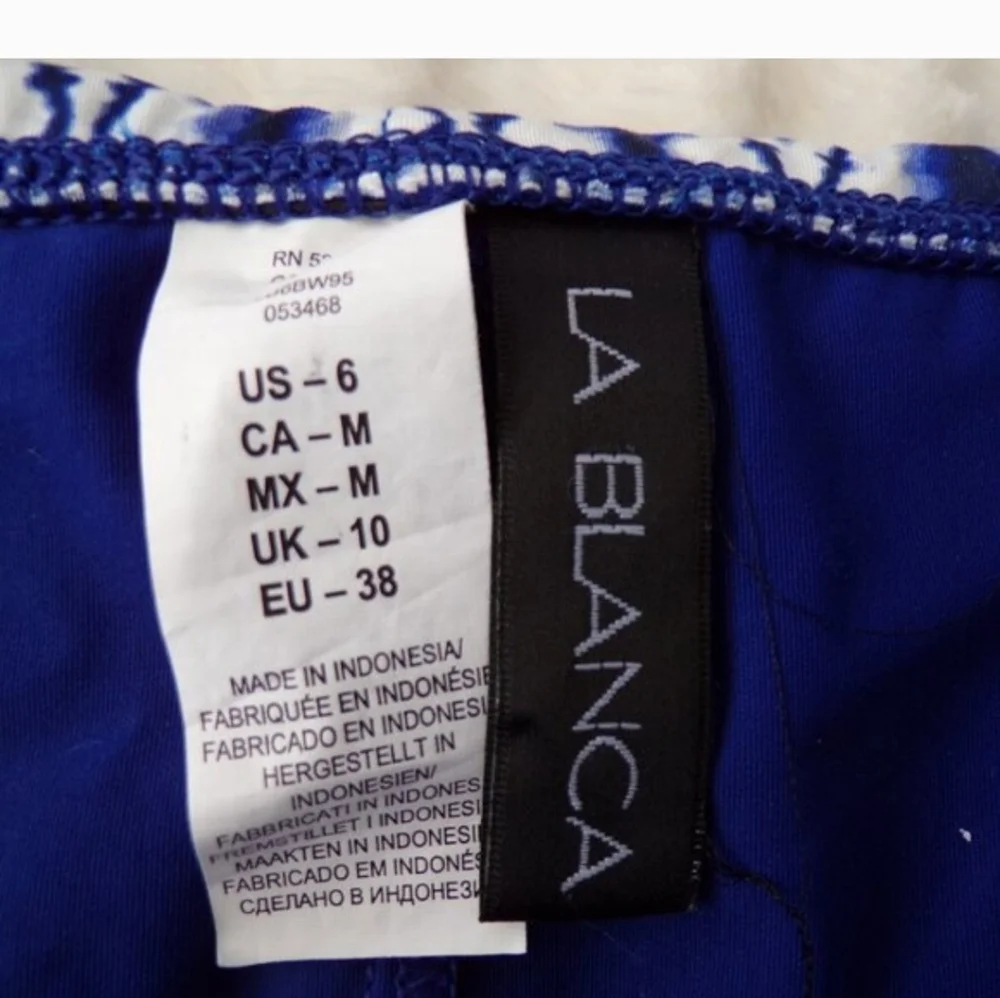 NWT La Blanca navy blue swim Suit Bikini 6
